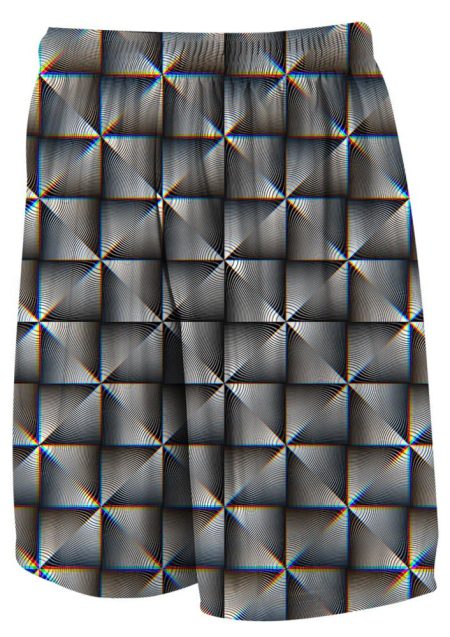 PatternNerd - "Radiating Squares Hypnotic" - Gym Shorts